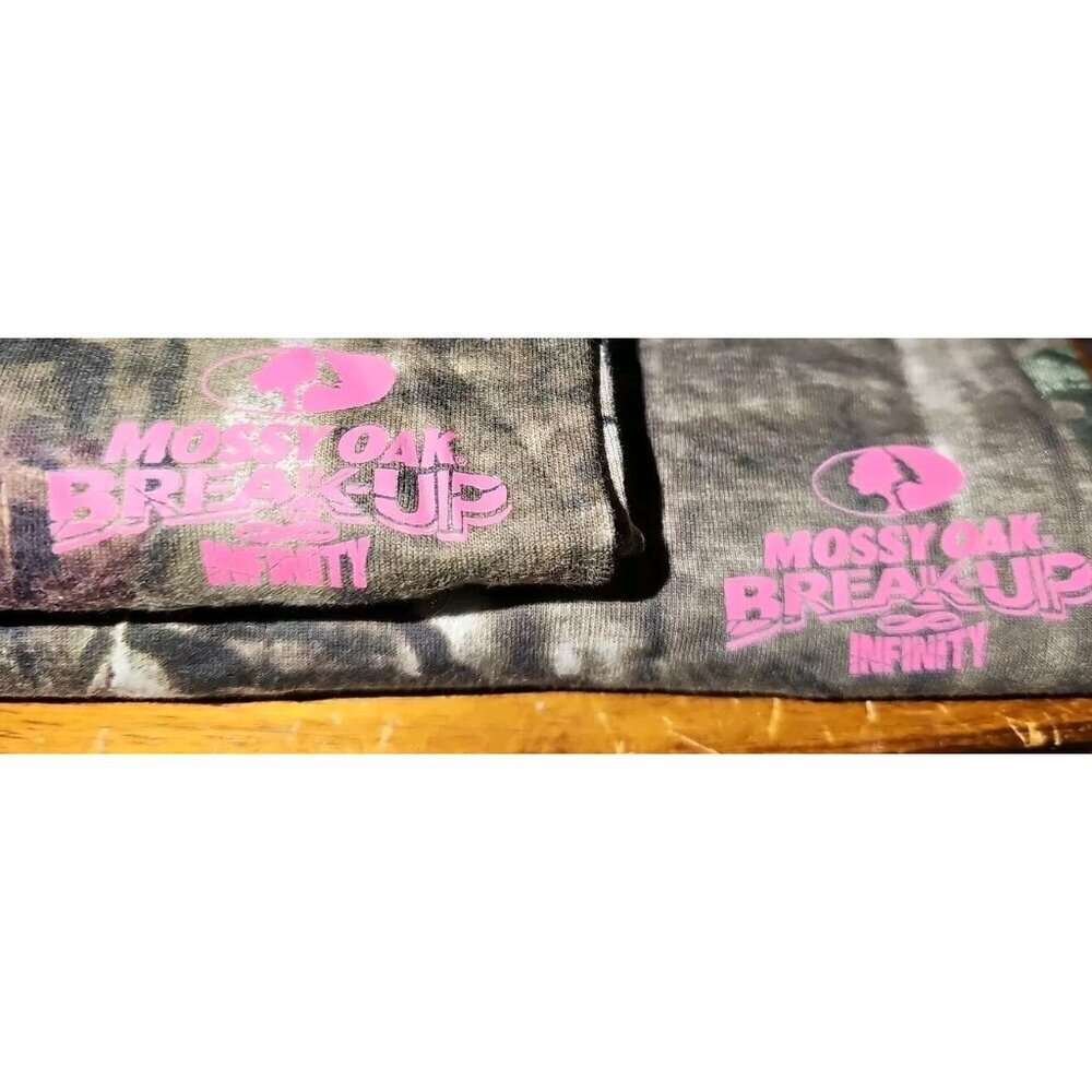 Set Of 2 Mossy Oak Break-Up Infinity Long Sleeve Camouflage Tee Shirt Size Large